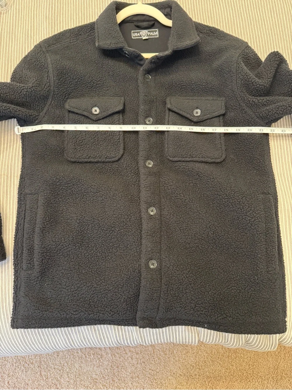 USA Palm Men's Summit Sherpa Shacket Jacket Black Size L